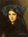 Portrait d’une jeune fille avec un noeud dans ses cheveux Jean Jacques Henner